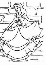 Cinderella Princess Coloring Pages Disney Gown Color Her Kids Cenicienta Para Colorear Dibujos La Printable Cenusareasa sketch template