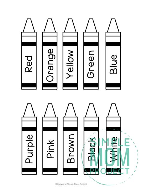 printable crayons template simple mom project