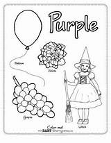 Purple Coloring Color Preschool Worksheets Pages Kids Journal Smartypants Baby sketch template