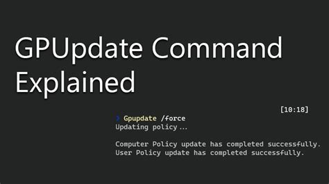 gpupdate force command  update group policy