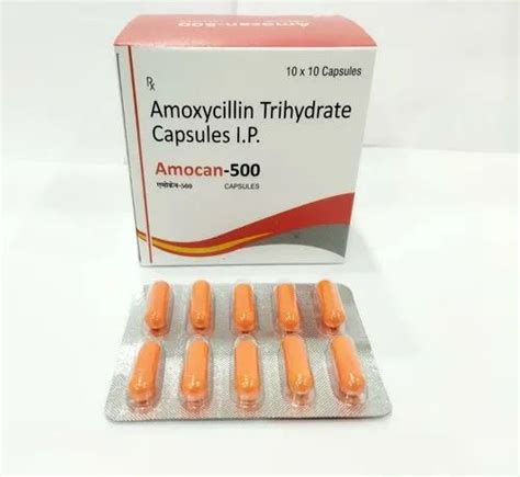 Amoxycillin Trihydrate Capsule 500 Mg 10 10 Rs 700 Box Medlex