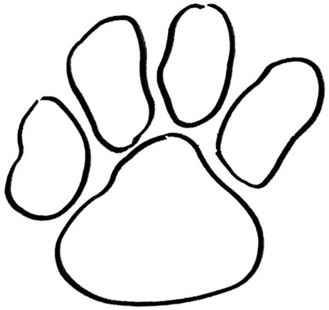 high quality paw print clip art outline transparent png images