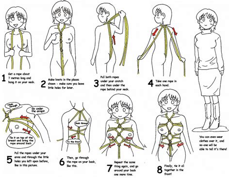 rule 34 bondage breast bondage breasts crotch rope diagram educational female how to