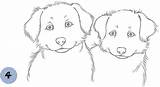 Australian Shepherd Puppies Draw sketch template