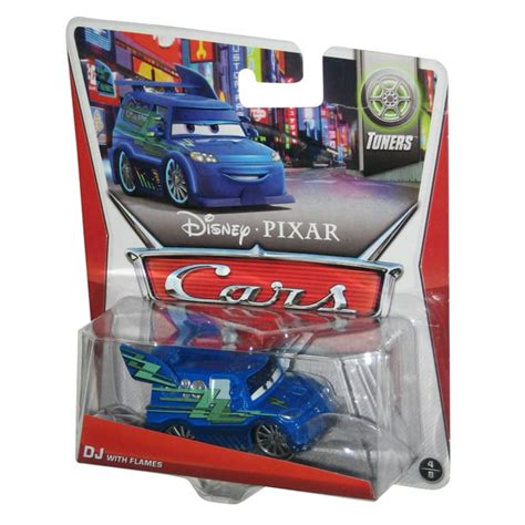 disney pixar cars  tuners dj  flames die cast toy car