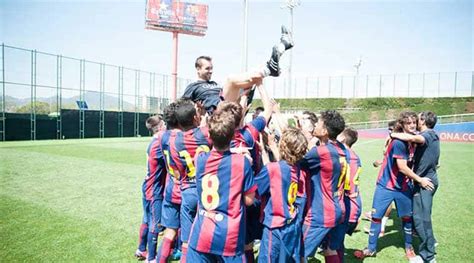 barcelonas youth team  play  india  indian express