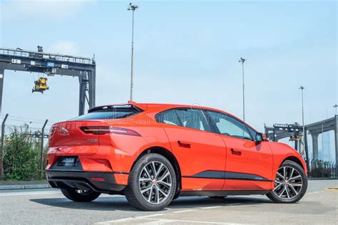 jaguar  pace test drive day editorial stock image image  display machine