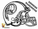 Football Coloring Pages Nfl Helmet Helmets Redskins Getcoloringpages sketch template