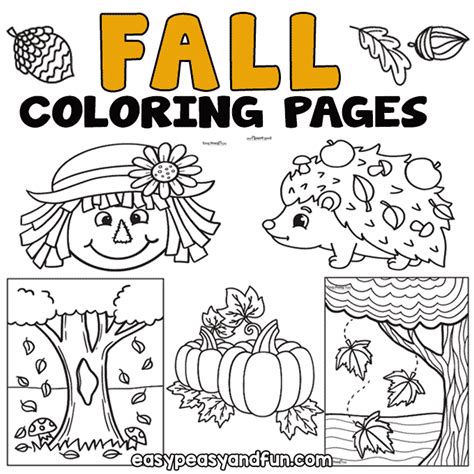 easy fall coloring pages  print