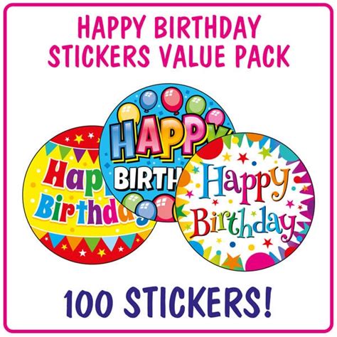 happy birthday stickers  stickers mm brainwaves