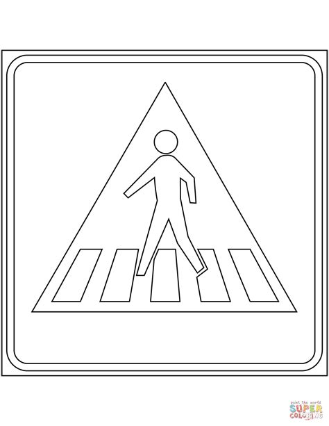 pedestrian crossing sign   netherlands coloring page