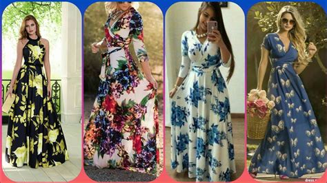 latest  beautiful floral printed maxi designs youtube