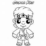 Xcolorings Hawk Larusso Karate Colouring sketch template