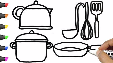 cooking utensils drawing    clipartmag