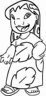 Coloring Pages Lilo Pose Girl Wecoloringpage sketch template