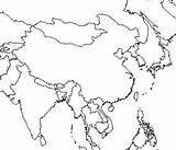 Asia Map Blank Outline East South Southeast Printable Maps Coloring Middle Eastern Asian Pages China Countries Pacific Kids Photoshop Cuba sketch template
