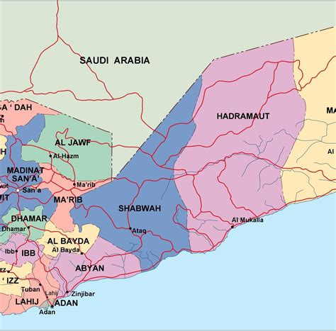 yemen political map order   yemen political map