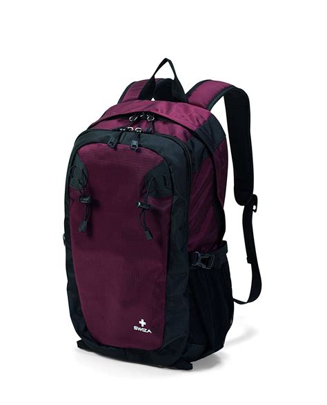 swiza lucia gym school  business  laptop backpack bordeaux red  black check