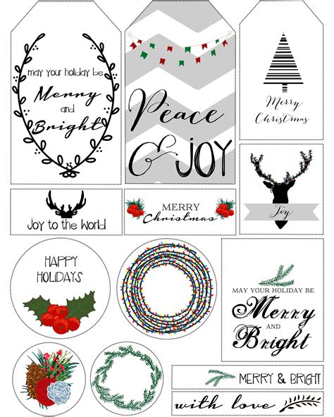 gift tag printables christmas