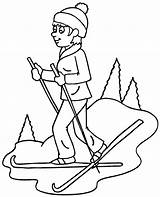 Coloring Skiing Pages Winter Cross Sporty Country Zimní Kleurplaat Wintersport Kids Olympic Zima Ski Sports Omalovánky Do Printables Crosscountry Skating sketch template