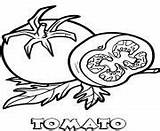Coloring Pages Vegetable Tomato sketch template