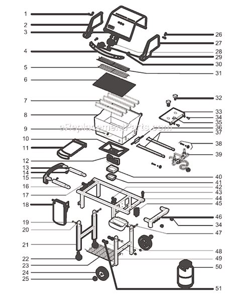weber  parts list  diagram  ereplacementpartscom