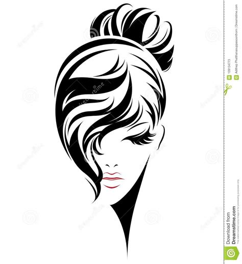 Hairstyle Girl Pictures 2019 Images Clip Art Black And White Clipart