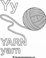Yarn Coloring Letter Alphabet Pages Sheet Activity sketch template