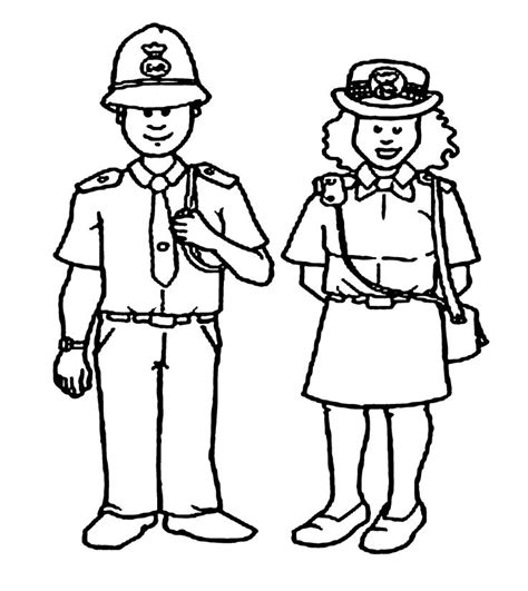 police women ready  maintain safety coloring  kids coloring
