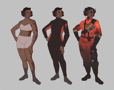 artstation outfit sheet tf pyro unmasked