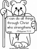 Coloring Pages Bible Kids Verses Things Do Color Verse Sheets Christ Colouring 13 Philippians Clip Through Memory Scripture Who School sketch template