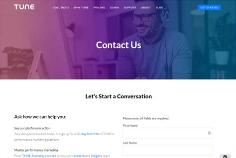 contact  page examples