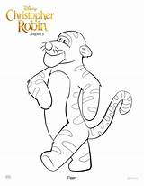 Robin Christopher Coloring Tigger Movie Pages Activity Sheets sketch template