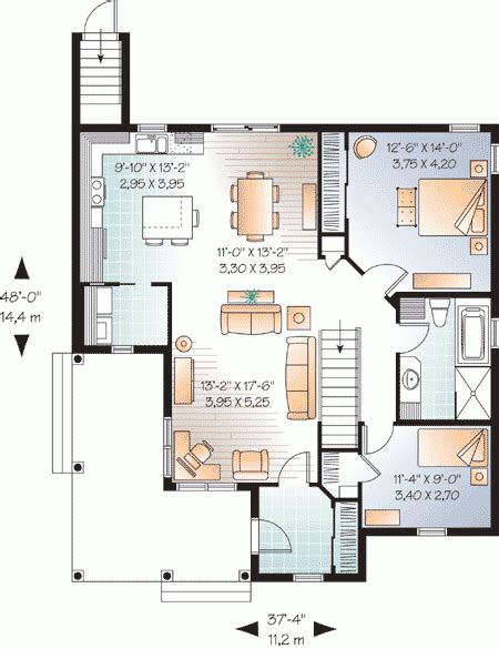 plan dr     story  bedroom country house plan  walkout basement  slopping lot