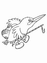 Kingfisher Coloring Pages Cartoon Fishing Go Bird Drawing Birds Online Getdrawings Printable sketch template