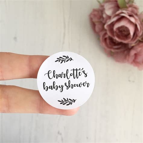 personalised baby shower stickers love  angie