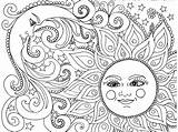 Hippie Printable Pages Coloring Getcolorings Artistic Sun sketch template