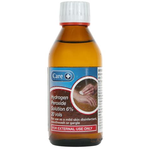 care hydrogen peroxide  vols ml disinfectant mouthwash gargle  ebay