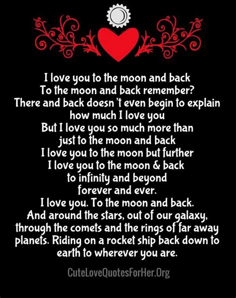 I Love You To The Moon And Back Quotes And Poems Love Mom Quotes