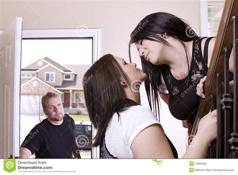 husband coming home finding his wife cheating stock image image 13965525