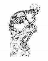 Thinker Drawing Skeleton Getdrawings Wacom Guardado Desde sketch template