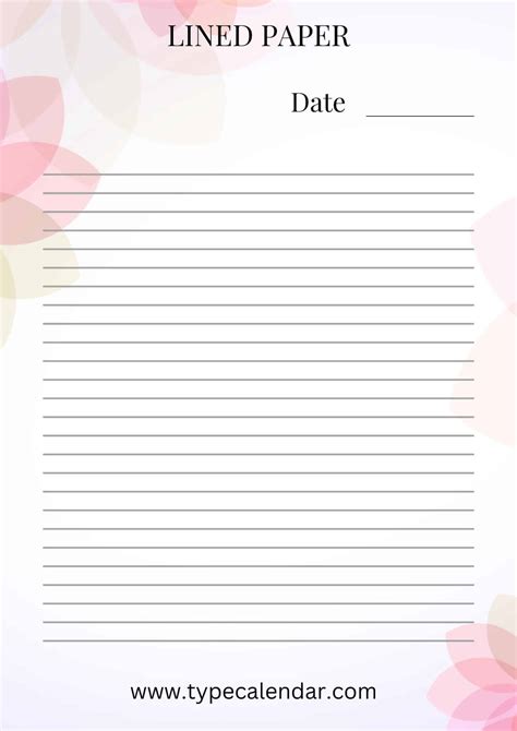 lined notebook paper  google docs template