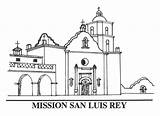 California Mission Missions San Rey Luis Francia Coloring Culture Califa Pages History Social Studies Native Multi Project Early sketch template