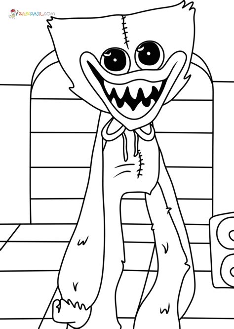 huggy wuggy  coloring page  printable coloring pages