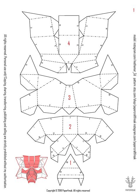 papercraft mask templates printable templates