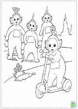 Dinokids Coloring Teletubbies Close sketch template