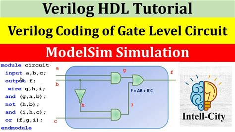 verilog coding  gate level design gate level design  modelsim verilog tutorial youtube