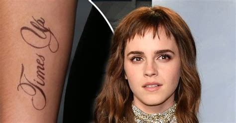 Emma Watson Breaks Silence On Oscars Time’s Up Tattoo Ok Magazine