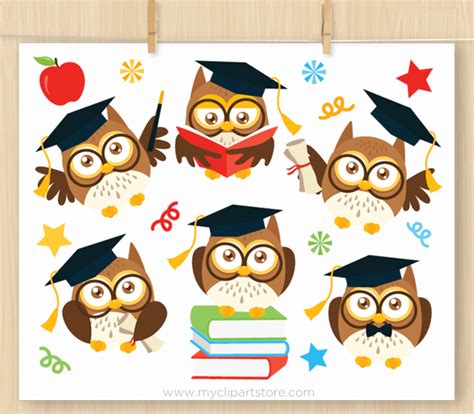 graduation owls clipart premium vector image  myclipartstore