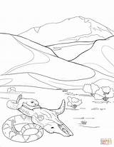 Coloring Valley Death National Park Pages Drawing Printable sketch template